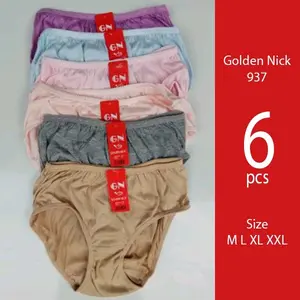 GOLDEN NICK 937 939 - Celana Dalam Wanita Set 6Pcs - CD Cewek Golden Nick - Pakaian Dalam Katun Motif