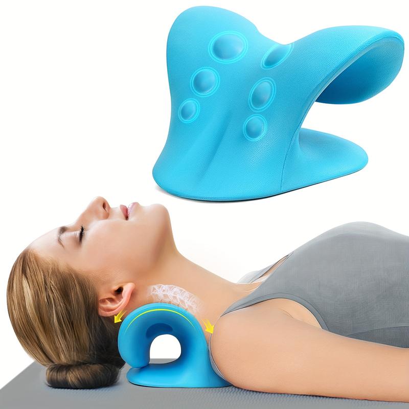 C-shaped cervical traction device — 1 pc EVA neck and shoulder relaxer; relaxes…