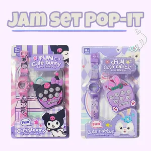 Jam Tangan Anak Lucu Pop It Elektrik Mini Gantungan Kunci Fashion