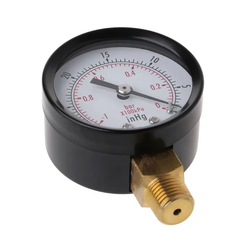 Áp Kế Chân Không Cầm Tay, Đồng Hồ Đo Áp Suất 0-30psi 0-2bar, Hiệu Suất Ổn Định Mini, Đồng Hồ Đo Mặt Số Quy Mô Kép, Màn Hình Kỹ Thuật Số 3