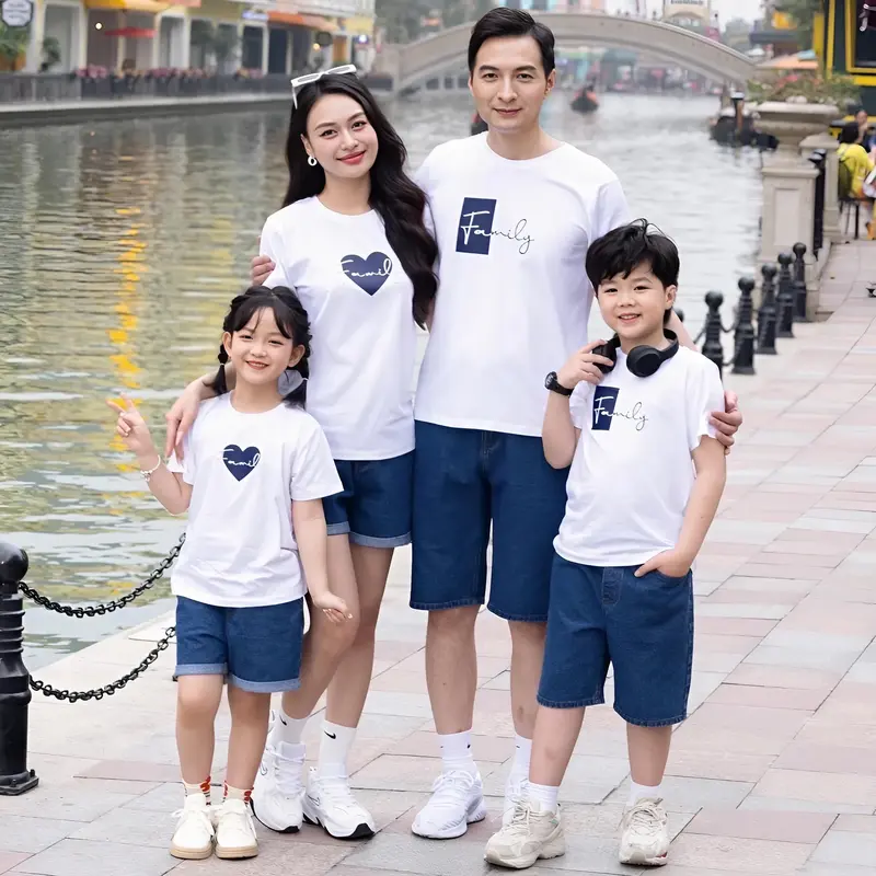 Áo gia đình 3/4/5 người họa tiết Family Eco sành điệu chất thun cotton dày mịn, thoáng mát, đủ size 0