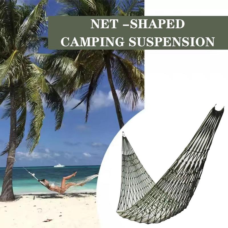 Product Introduction of Portable Outdoor Sport Hammock Outdoor Camping Hammock Mesh Net For Garden Beach Yard Travel V4V7 18