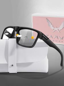 Lentes fotocromáticos de moda con estuche y caja de regalo, diseño unisex para deportes al aire libre, conducción, pesca, running, viajes, playa, vacaciones