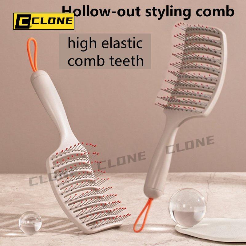 Ribs Styling Comb Fluffy Curly Hair Smooth Hair Massage Brus - TikTok ...