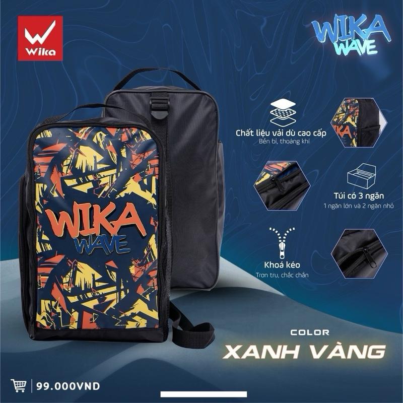 Túi thể thao Wika Wave xách hoặc đeo chéo chống thấm nước cao cấp chính hãng giá rẻ đựng giày quần áo banh đá bóng tập gym nam nữ mẫu mới bền đẹp xanh đen đỏ vàng 2 ngăn du lịch phụ kiện đội nhóm