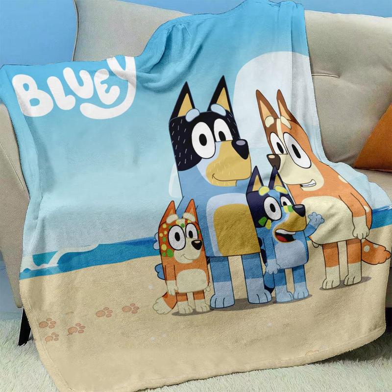 Product Introduction of Cartoon Dog Pattern Blanket, 1 Count Soft Comfortable Warm Throw, Air-conditioned Room Blanket, Warm Nap Blanket for Home Office Travel 5