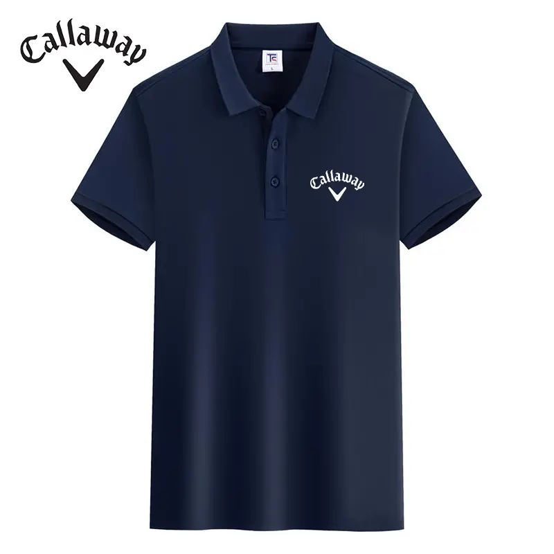 New Summer Brand Embroidered Callaway Polo Shirt for Men's High Quality Fashion Casual Comfortable and Breathable Short Sleeved T-shirt Menswear Top Lingerie Tropical