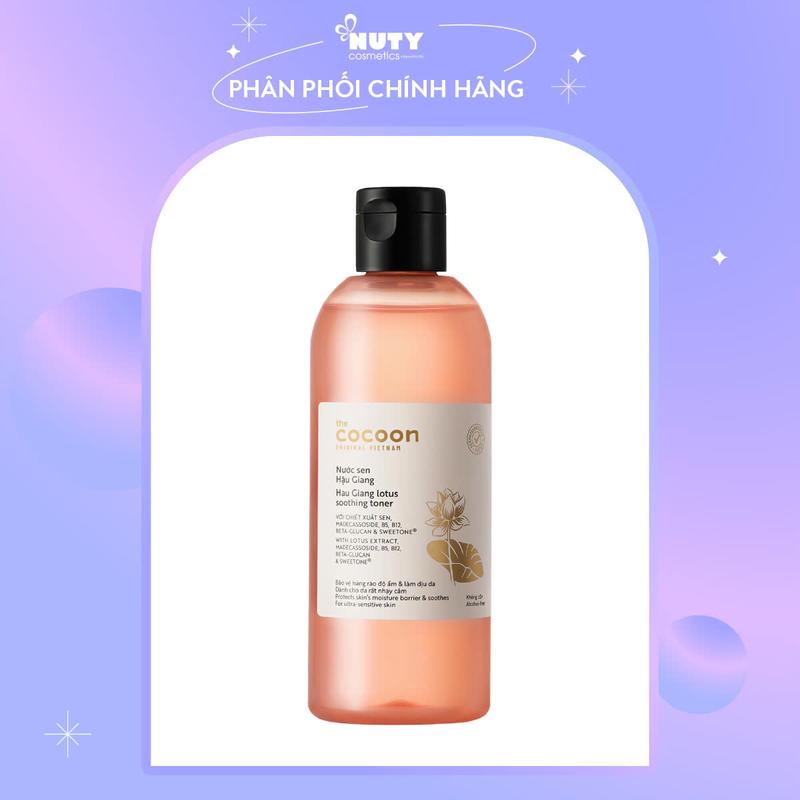  Nước Cân Bằng Sen Hậu Giang Giúp Làm Dịu Da Cocoon Hau Giang Lotus Soothing Toner 310ml | NUTY cosmetics beautiful life 