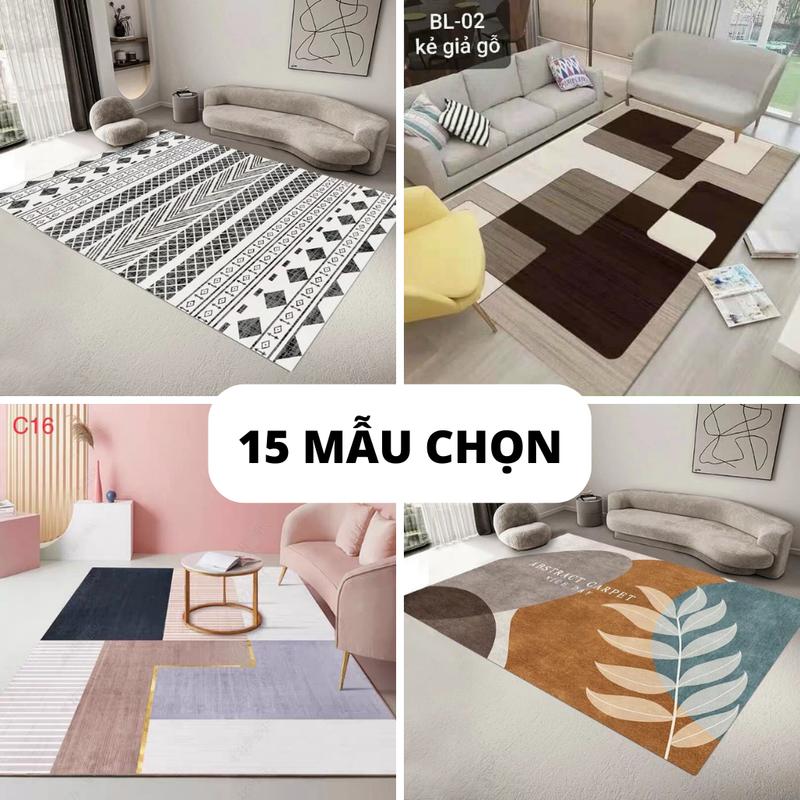  Thảm phòng khách trải đủ cỡ 1m2x1m6 1m4x2m 1m6x2m3 và 2mx3m nỉ lì bali 