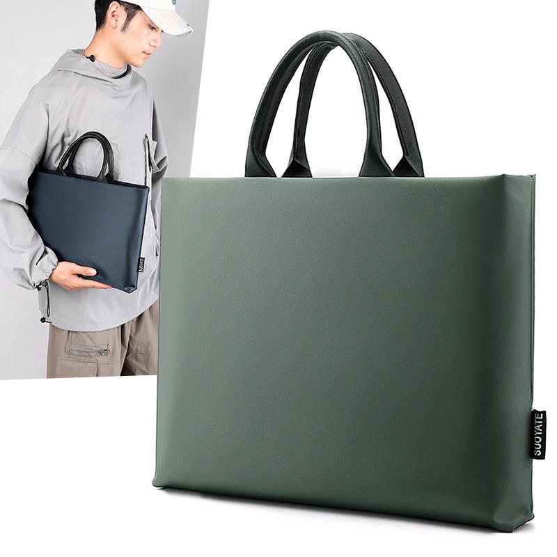 Product Introduction of Nylon Waterproof Can Fit 14 Inch Laptop New Men Lightweight Laptop Bag Handbag Tote Bag Large Capacity Business Briefcase 12