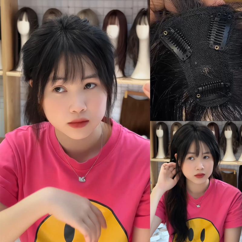 Tóc mái 4D phủ hói phiên bản nâng cấp cao cấp ( TÓC T-H-Ậ-T ) Women Wig Nữ by Tóc giả Dung Ji