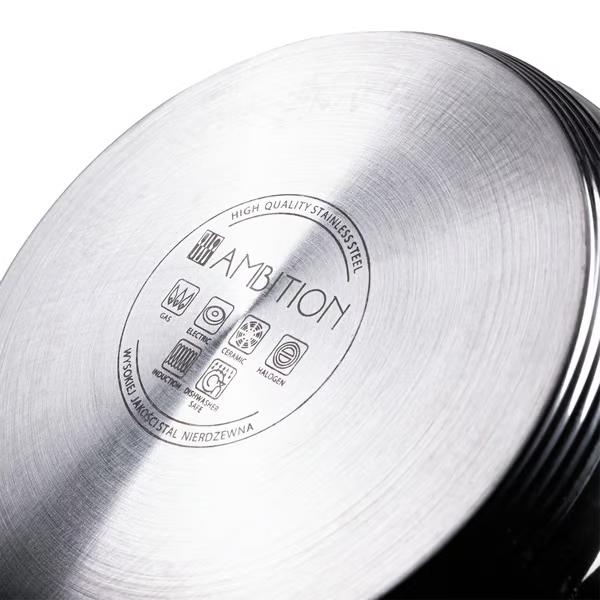 Bộ 3 nồi 5 lớp inox Ambition Berry | Made in Poland | thép không gỉ | Đáy 5 lớp pot 2