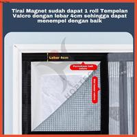 Gambar Hoptech - Tirai Pintu Magnet Anti Nyamuk 90x210cm Kelambu Serangga Fiberglass Tebal Penutup Otomatis - Putih, 120*210CM dari Hoptech Indonesia Jaya Kab. Tangerang 3 Tokopedia