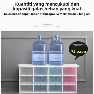 Kotak Kasut Selak, Jenis Laci Lutsinar, Diperbuat daripada Plastik PP, Rak Kasut Boleh Ditindan Ruang Tamu, Penyimpanan Kasut Besar, Kotak Kalis Habuk, Reka Bentuk Cantik, Dilancarkan pada tahun 2025 Supplies waterproof kotak & tong penyimpanan