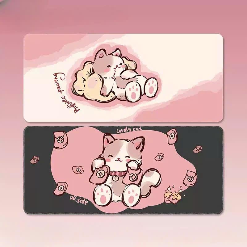  Cute Kitten - Miếng Lót Chuột Bàn Phím Máy Tính Cute Kitten Anime Bo Viền Chắc Chắn 