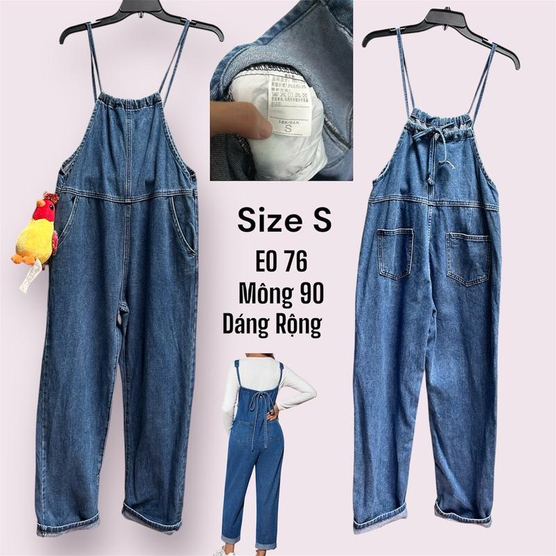 2HANDS - Quần Yếm Jean Denim Dáng Rộng Cá Tính️️ 2