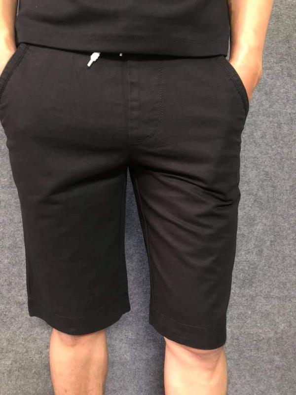 combo 3 quần màu đen lưng thun có dây rút #quần short mặc nhà giá rẻ# quần kaki lưng thun# quần sọt kaki#quần nam đẹp#quankaki Cotton Thông thường Trơn Ôm gọn Màu đen quần lửng quan thoi