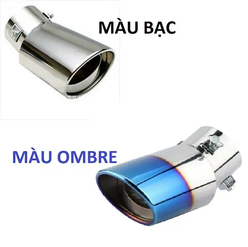 Ống Chụp Đuôi Pô Xe Ô Tô Inox Xả Nhiệt Tiện Dụng Thời Trang Sang Xịn Mịn Có 2 Màu Cho Bạn Chọn Lựa Phụ Tùng(Đuôi Pô Dưới 47mm)