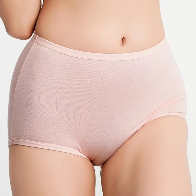 Womens High Waist Underwear Cotton Underpants Soft Breathable Briefs Woman Tummy Control Seamless Invisible Solid Ladies Panties 3