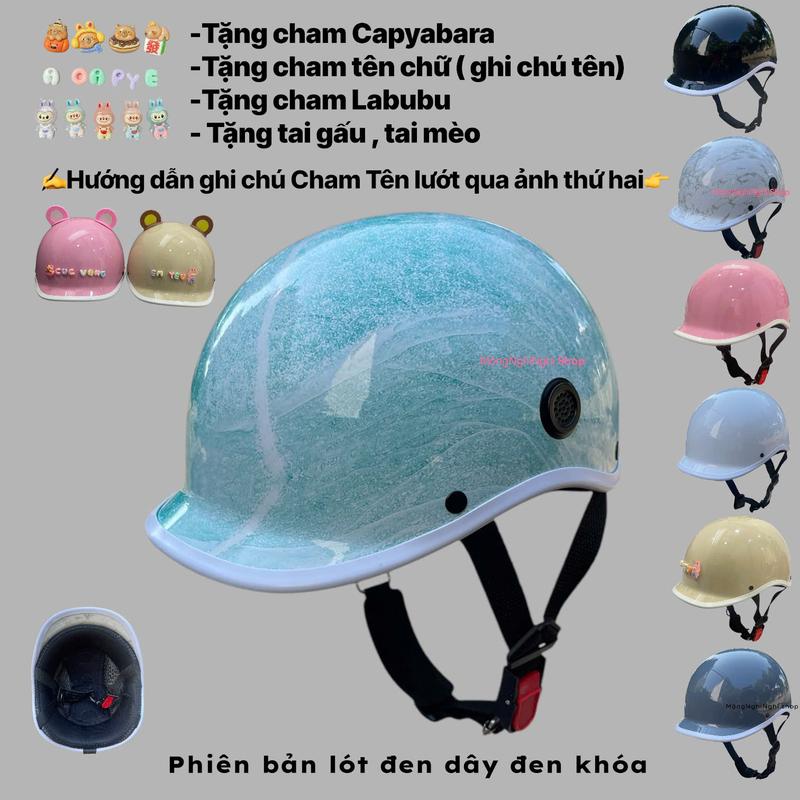 ( NÓN BẢO HIỂM ĐẠT CHUẨN )Mũ Bảo Hiểm CR01 Chính Hãng Camry kiểu Cá Heo Lót đen  - Bảo Hành 12 Tháng Helmet