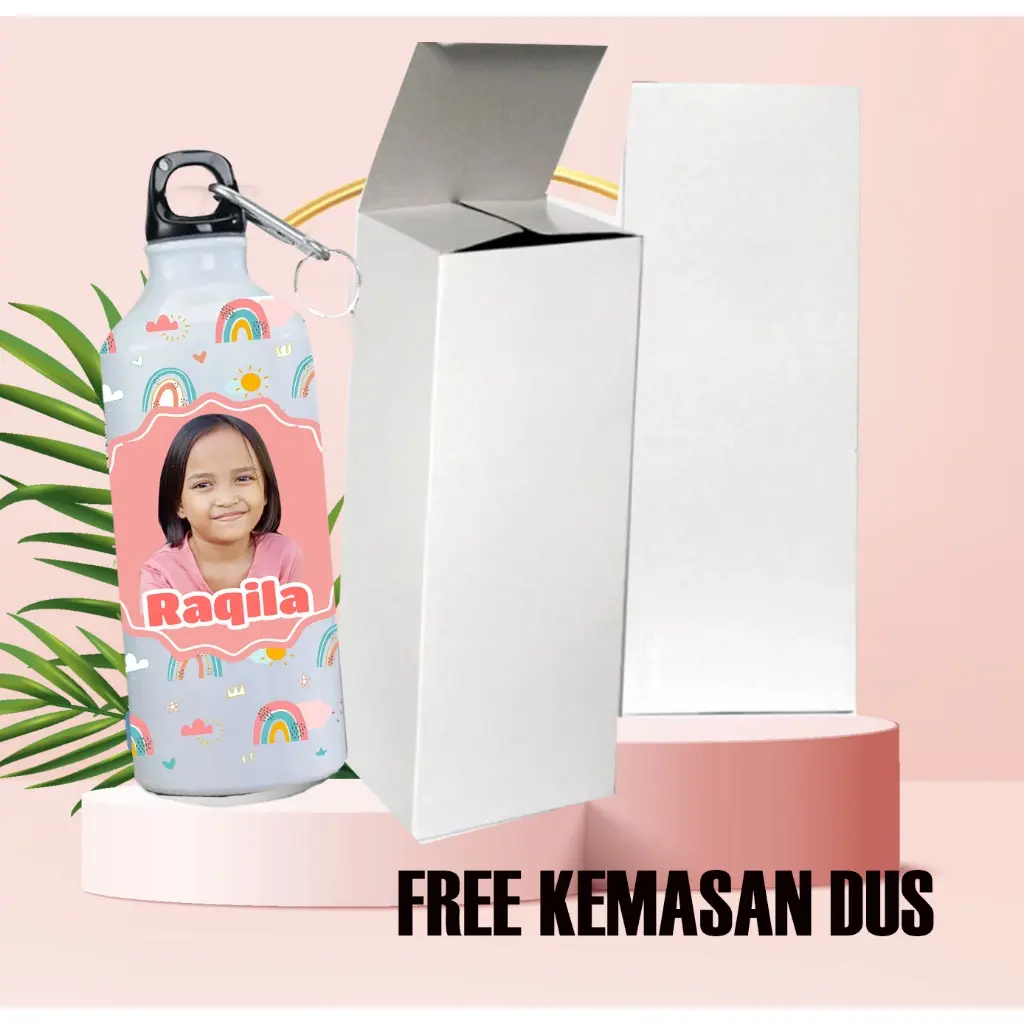 TUMBLER sport custom foto sendiri & nama anak / botol minum custom