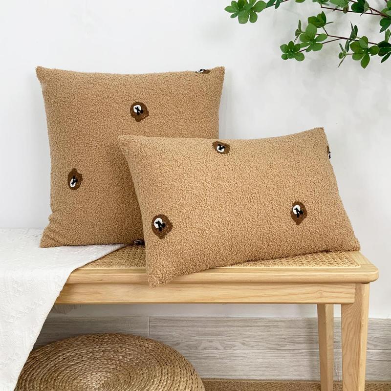 Product Introduction of Cartoon Fruit Fluffy Pillow Case, 1 Count Cute Cartoon Plush Cushion Cover without Filler, Decorative Cushion Cover for Home Sofa Bed 2
