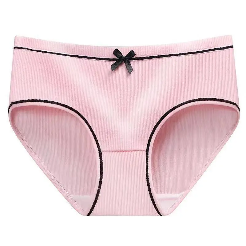 2024 New Thread Mid Waist Girl Underwear Japanese Ladies Bow Cotton Underwear Panty Womenswear Comfort Innerwear