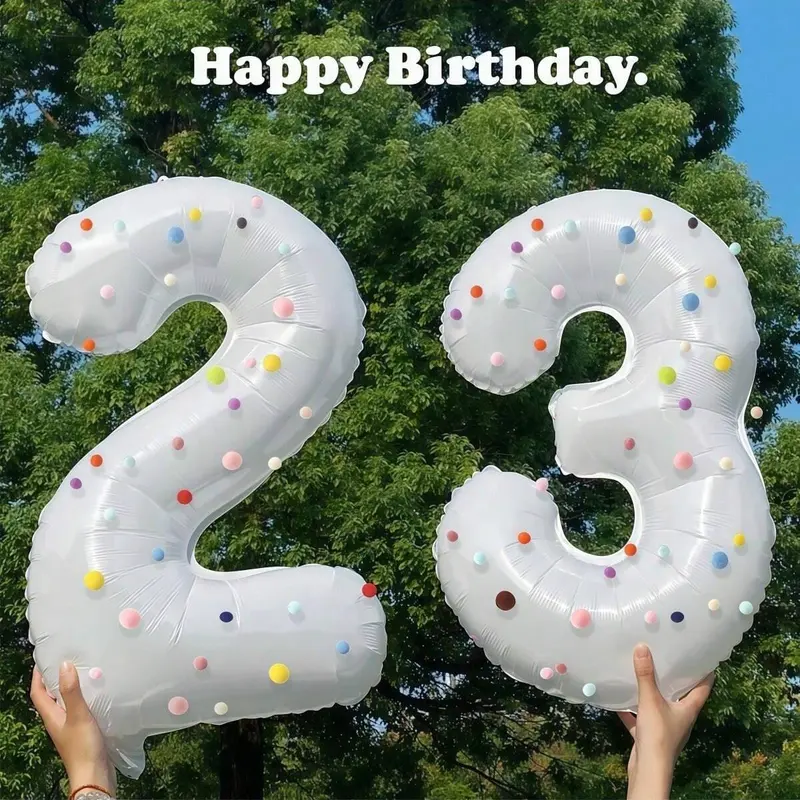 Number 22 Balloon, 1 Box Colorful Balloon, Birthday Decoration Scene, Anniversary, Theme Party, Outdoor Party Photography Props, Party Decoration Supplies 0