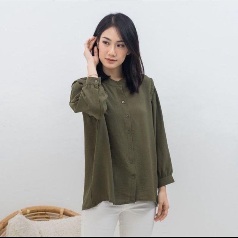 [BISA COD] BLOUSE CRINCLE PREMIUM TERMURAH/KEMEJA WANITA FORMAL/BLOUSE WANITA 7
