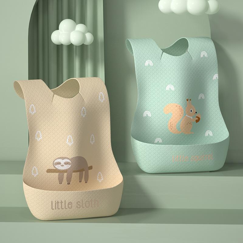 Disposable Baby Bibs Toddler Rice Bag Thickened Waterproof Saliva Towel ...