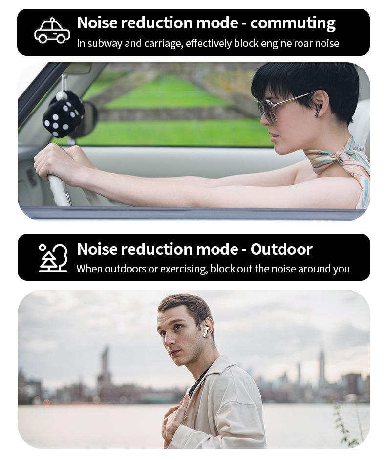 Product Introduction of 5th generation a9pro Bluetooth earphones ANC noise canceling touch color screen wireless earphones suitable for iPhone Audio Earbud Electronic 6