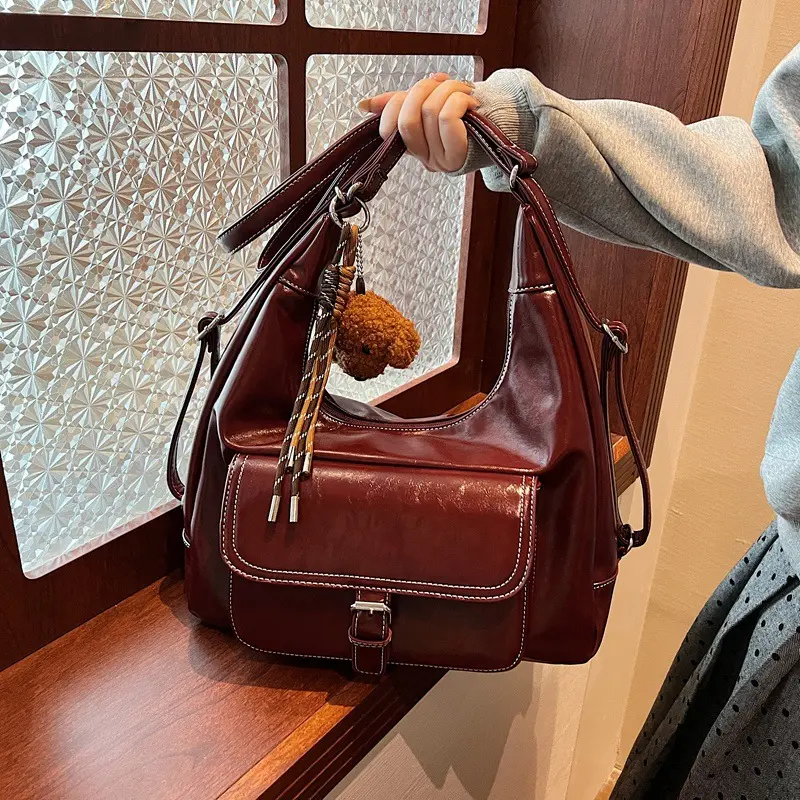 High-end Retro Commuter Bag for Women 2024 Winter Fashion Trendy Shoulder Bag Large Capacity Tote Bag