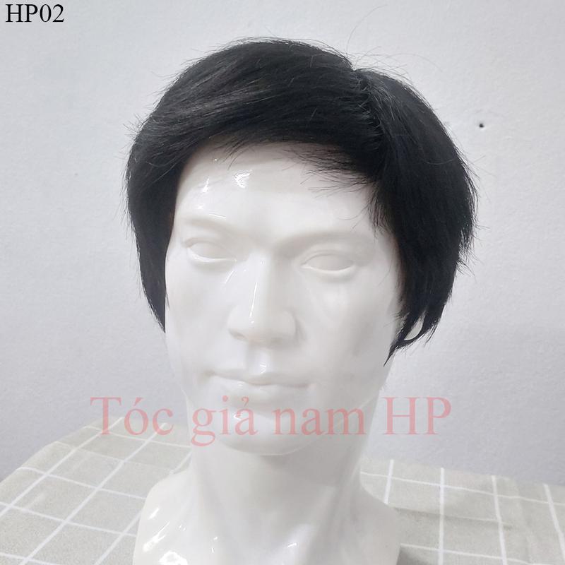 Tóc giả nam nguyên đầu, làm từ tóc thật