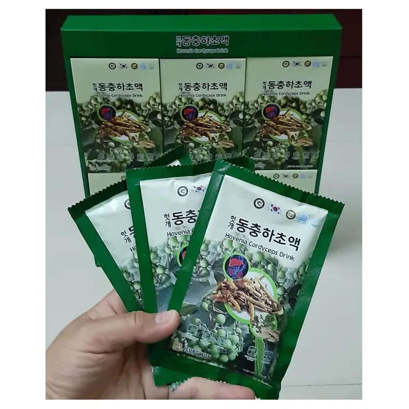 Nước Bổ Gan Đông Trùng Hạ Thảo Jeong Won Hàn Quốc, Hộp 30 Gói * 70ml, Giúp Thải Độc, Mát Gan 7