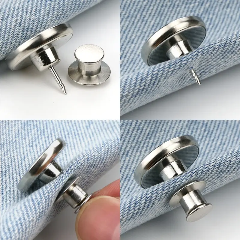 Kancing Pengecil Jeans Adjustable Unisex 1 Set Isi 4 Kancing 8