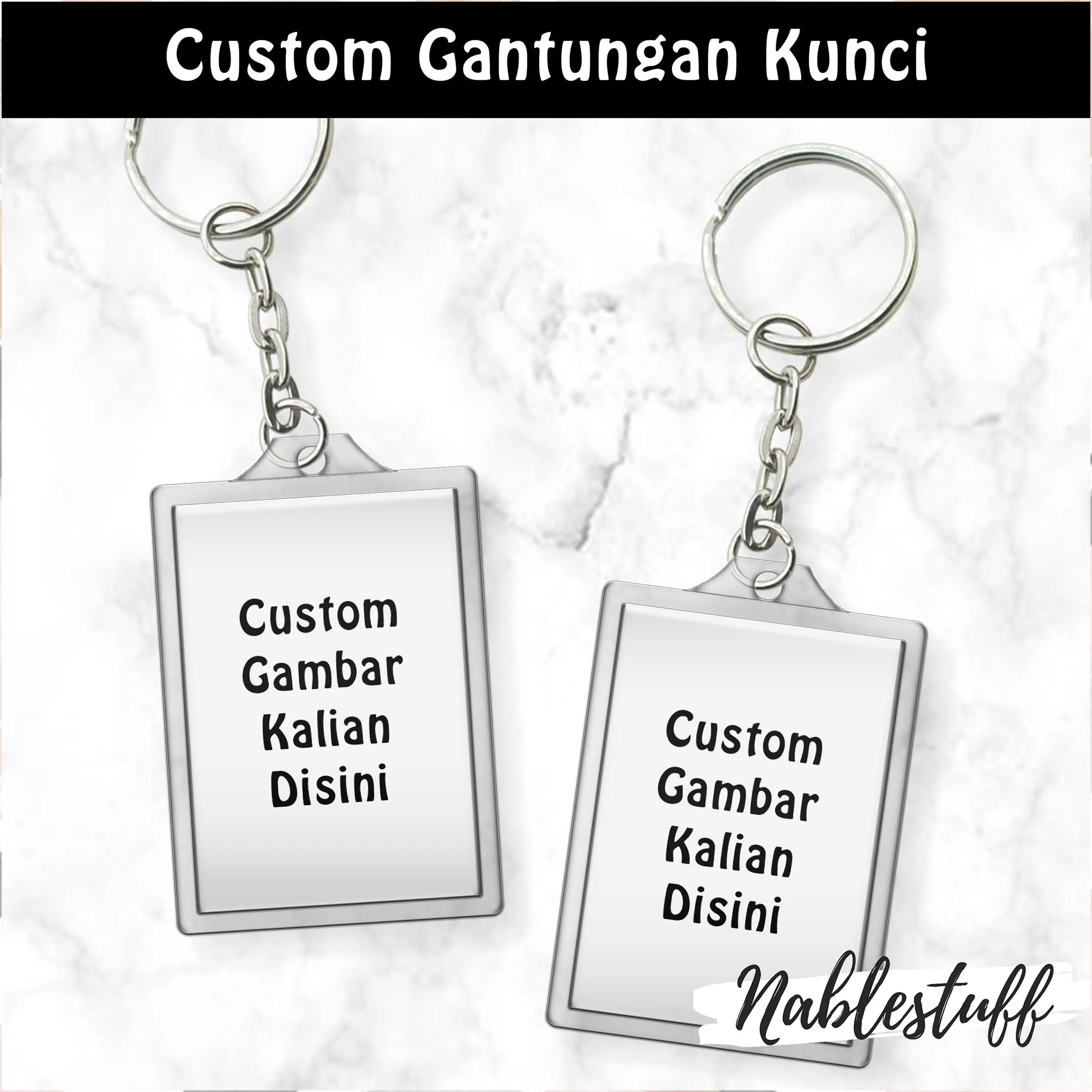 Gantungan Kunci Akrilik Ganci Custom Gambar Desain Suka Suka