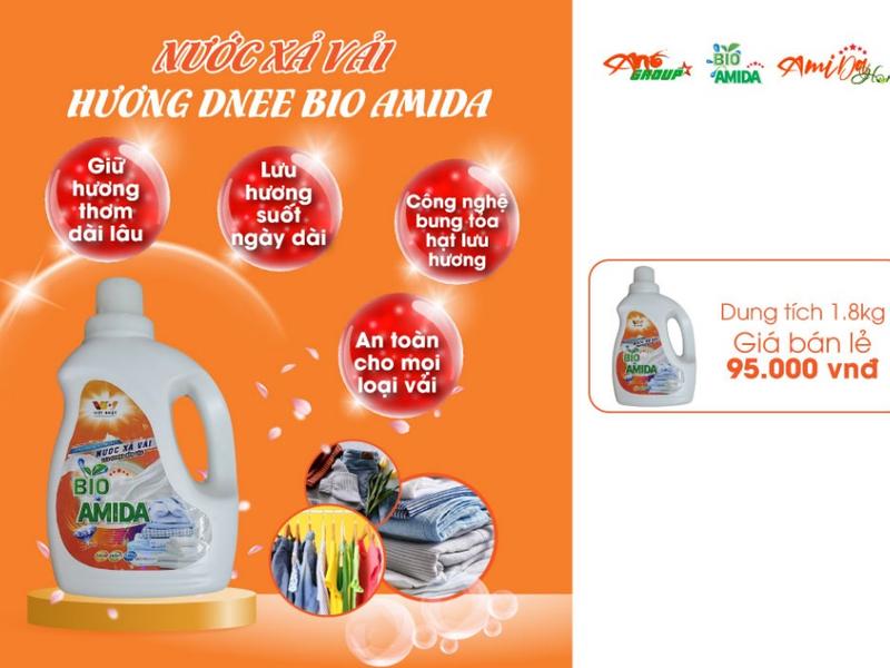 [ 1,8 KG ] NƯỚC XẢ VẢI SINH HỌC CAO CẤP BIO AMIDA - HƯƠNG DNEE & NƯỚC HOA Làm Sạch 5