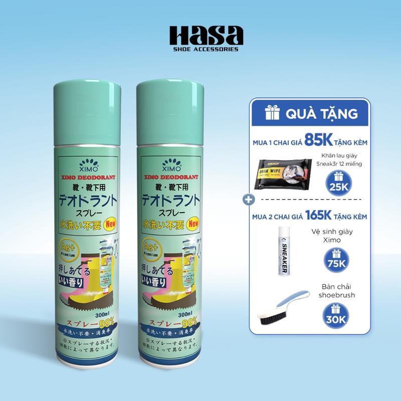 Chai xịt khử mùi hôi chân và giày, lưu hương thơm công nghệ bạc ion, kháng khuẩn XIMO 300ml VSG08 chính hãng Nam 1