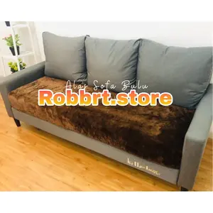 ALAS KURSI SOFA BULU RASFUR PREMIUM UKURAN 70 X 180CM Lembut Kain Anti Kusut