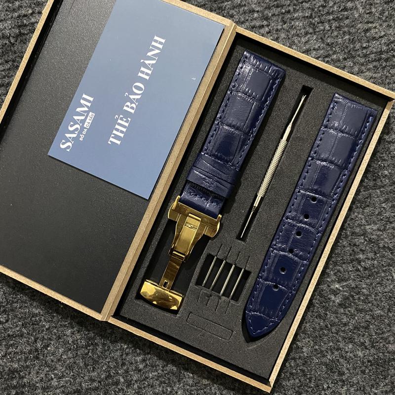 D1. Dây đồng hồ DA BÒ MỀM Vân , SẢN PHẨM GỒM : 1 DÂY + 1 KHÓA, TẶNG 1 HỘP, 2 CHỐT THÔNG MINH,2 CHỐT THƯỜNG và 1 CÂY THAY DÂY