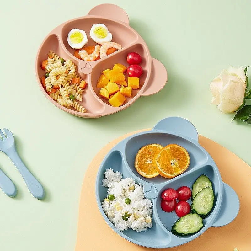 KHAY SILICON ĂN DẶM CHIA NGĂN CHO BÉ 3