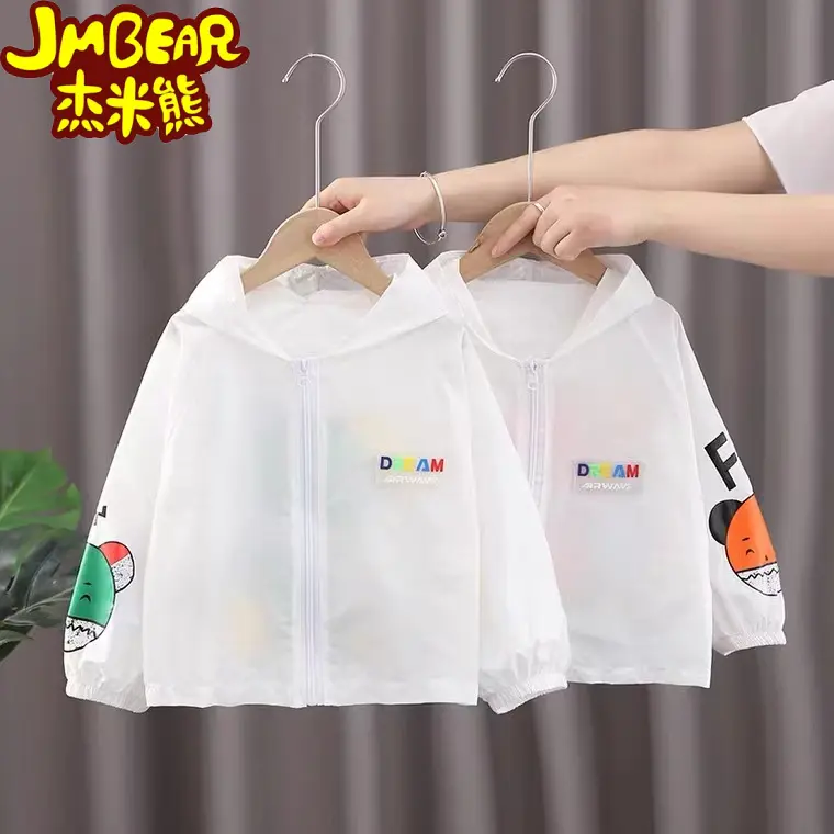 Áo Khoác Trẻ Em, Jemibear, Quần Áo Chống Nắng, Áo Điều Hòa Không Khí Nhẹ Cho Bé Trai Và Bé Gái, Áo Chống Tia Uv Cho Trẻ Em, Hàng Mới Về 2023 Fish Đồng 5