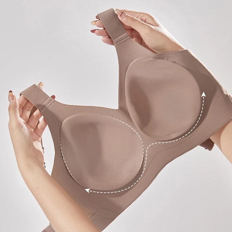 Product Introduction of Large Size High-quality Traceless Women's Underwear Without Steel Rings Gathering To Show Small Breathable Sports Women's Bra 5