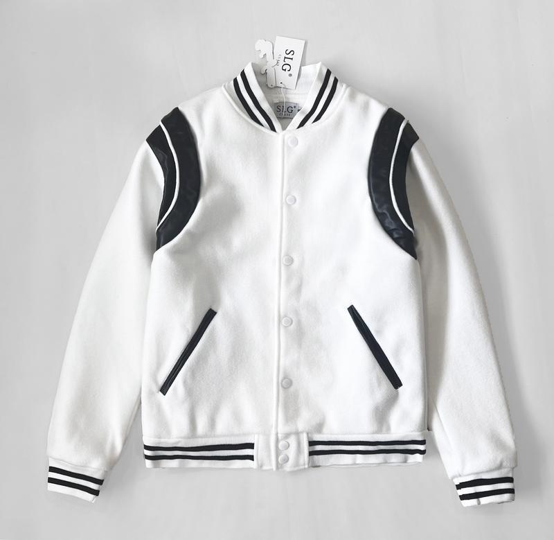 Áo khoác bomber varsity jacket Six Legends teddy trắng