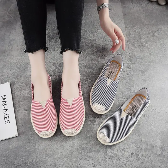 SH60 Sepatu Kanvas Wanita Flat Mix Pattern Women Flat Shoe 5