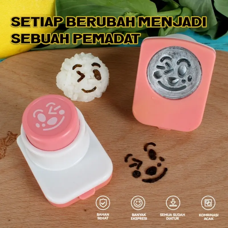 Nori Puncher Alat Pemotong Nori Rumput Laut Untuk Membuat Sushi / Cetakan Pemotong Onigiri Sushi / Nori Puncher Bento Pemotong Rumput Laut Cutter Cetakan Seaweed Food Molder Shaper Bekal Mold 0