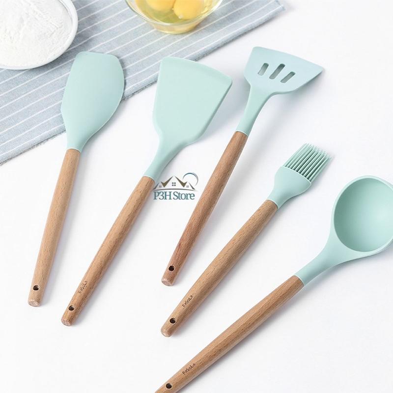 Product Introduction of Dụng cụ bếp bằng silicone cán gỗ sồi tự nhiên Fasola SH-121 2