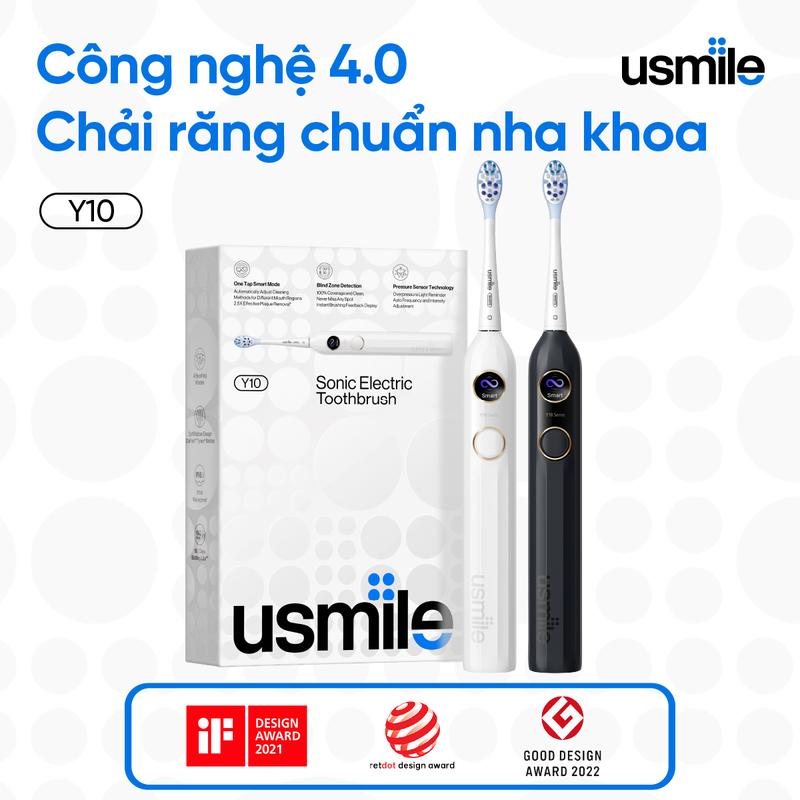 Bàn chải điện sóng âm thông minh usmile Y10 - Bảo hành 12 tháng