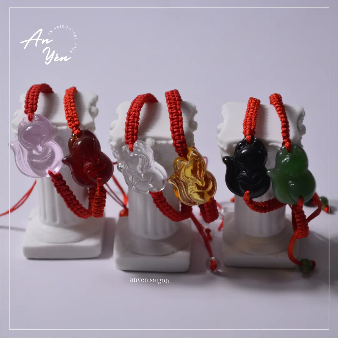 [ An Yên ] - Vòng tay chỉ đỏ kèm charm hồ y ú