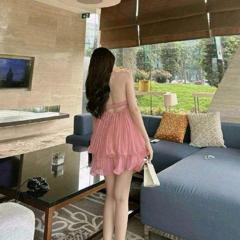 SIÊU PHẨM ĐẦM VOAN DẬP LY 2 LỚP CÓ LÓT QUẦN LAI  & HOA CUỐN BIÊN 4 MÀU Y HÌNH 3